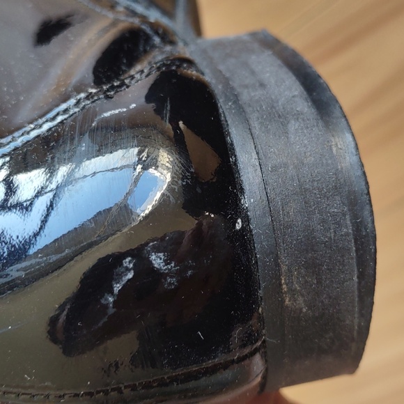 Oxford Shiny Black Loafers with Lace | Size 8.5 or 39 - Picture 5 of 6